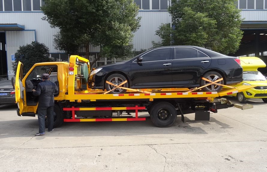 江鈴順達藍(lán)牌一拖二平板清障車圖片3